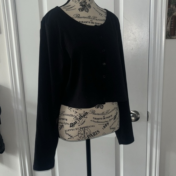 Sunday Best Besthug Apple Longsleeve Black Cropped Cardigan - Picture 4 of 7